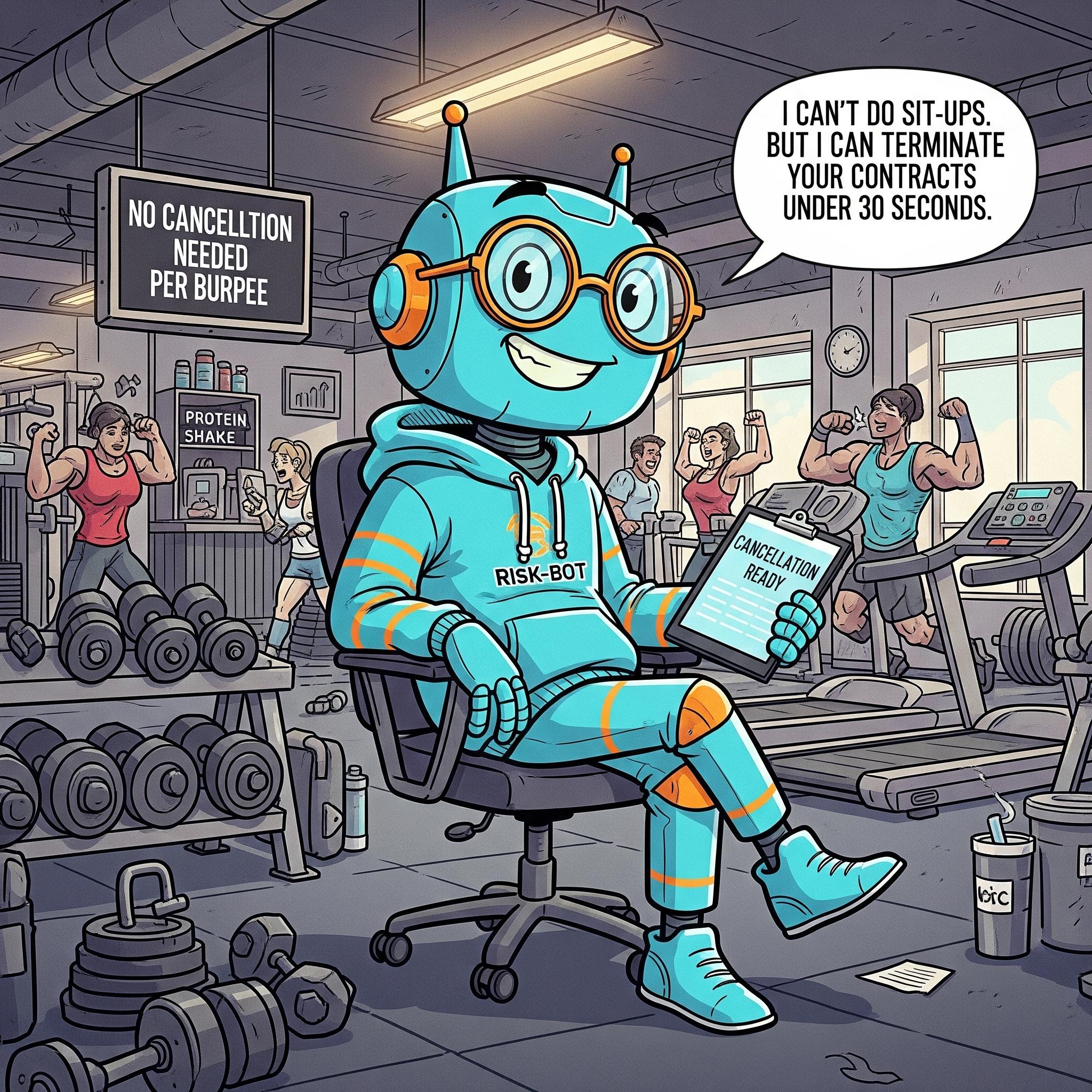 🏋️‍♂️🤖 „Fitnessvertrag? Nein. Versicherungen? Klar.“