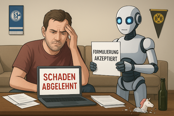 Schaden abgelehnt Ein Satz dreht den Spieß um