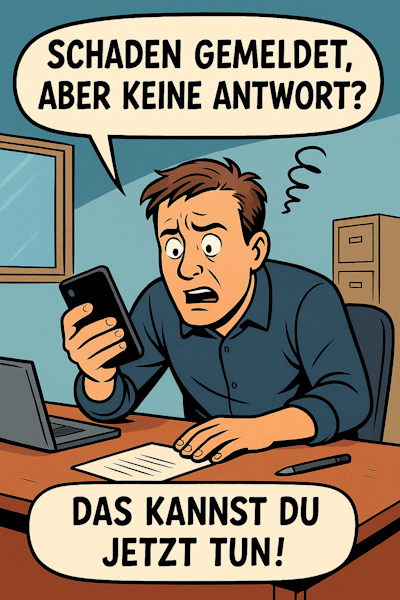Schaden gemeldet, aber keine Antwort? Das kannst du jetzt tun!
