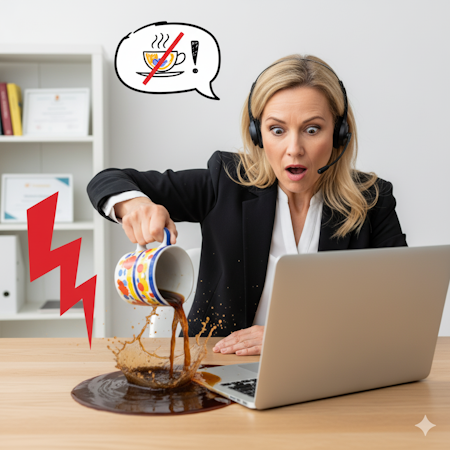 Schadenhilfe für Coaches & Berater:innen – wenn die Kaffeetasse kippt