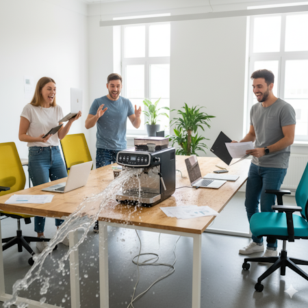Start up Schaden Wenn die Kaffeemaschine das Büro lahmlegt