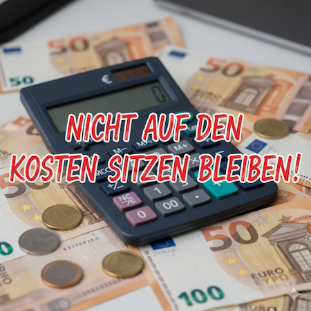 nicht auf den kosten sitzen bleiben