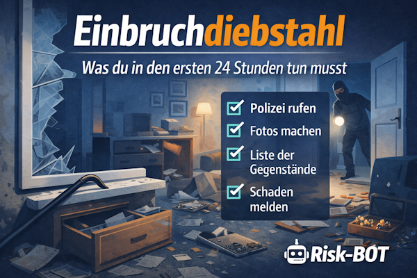 Einbruchdiebstahl – was du in den ersten 24 Stunden tun musst