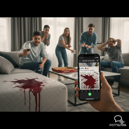 Rotwein auf dem Sofa Wer zahlt, wenn die Party eskaliert