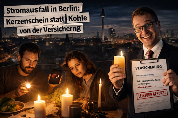 Stromausfall in Berlin Kerzenschein statt Kohle von der Versicherung