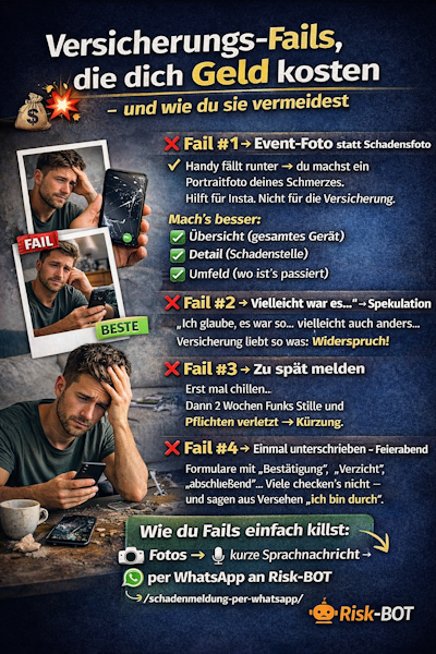 Versicherungs Fails, die dich Geld kosten