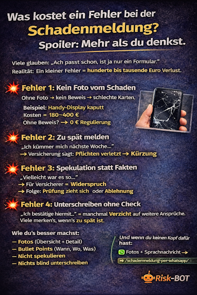 Was kostet ein Fehler bei der Schadenmeldung