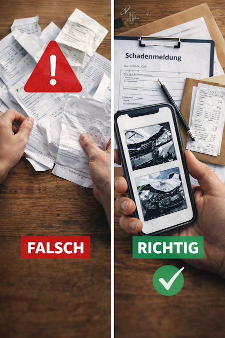 Die häufigsten Fehler bei der Schadenmeldung