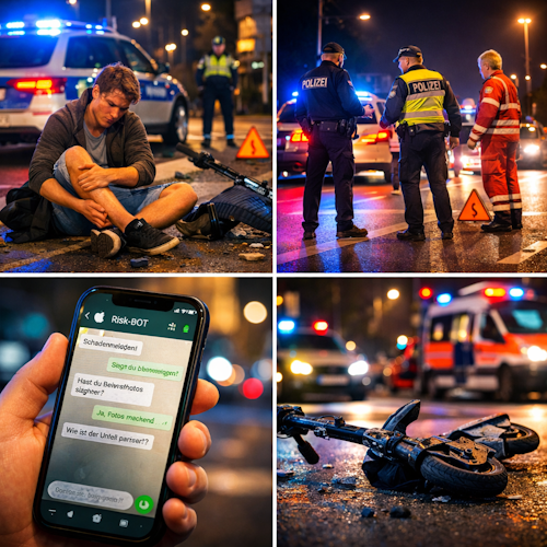 Dinslaken – Zeugensuche nach Verkehrsunfall mit verletztem E Scooter Fahrer