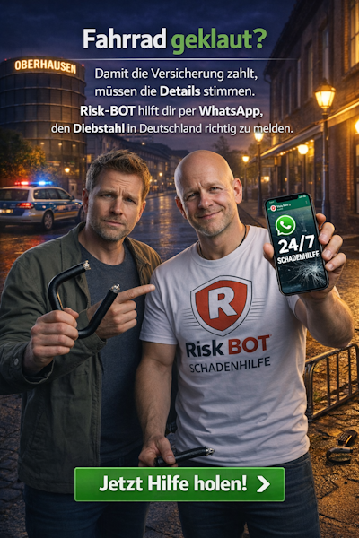 Fahrraddiebstahl melden und Versicherung kassieren