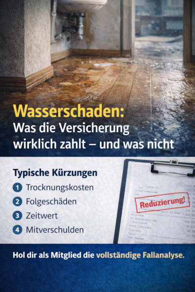 Wasserschaden Was die Versicherung wirklich zahlt – und was nicht