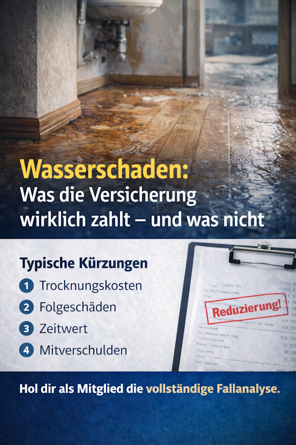 Wasserschaden Was die Versicherung wirklich zahlt – und was nicht